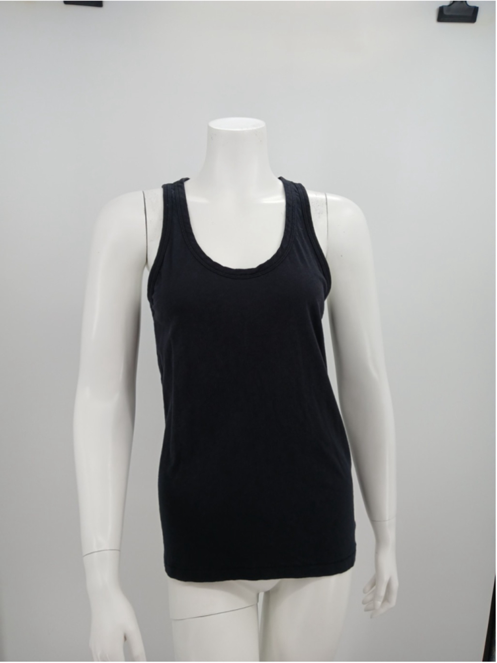 Rag & Bone Womens Black Pima Cotton Tank Top Size M Scoop Neck Basic